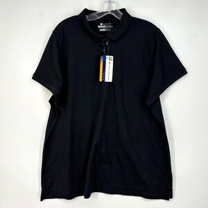 Dennis Uniform Juniors Size 2XL 21 23 Polo Shirt Black Short Sleeves Tech Fabric